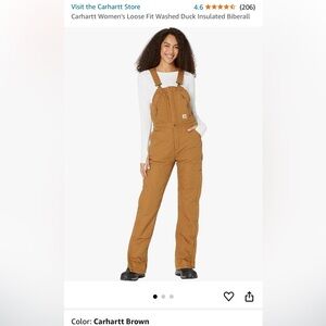 Carhartt Insulated Overalls Biberalls Size Medium Short